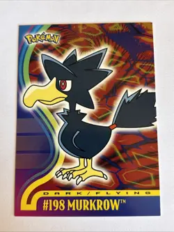 Pokemon Card - Murkrow #198 - Johto Series - Topps - Image 1
