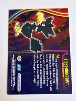 Pokemon Card - Murkrow #198 - Johto Series - Topps - Image 2