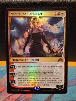 MTG Shadows Over Innistrad Prerelease Nahiri, the Harbinger Foil Mythic Rare - Image 1