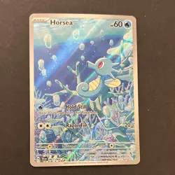 Pokemon Horsea 067/064 SV: Shrouded Fable Illustration Rare Holo 60 HP - Image 1
