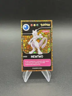 Pokemon Mewtwo #150 Gold Foil Pokedex Black Edition 2024 Peru Us Seller - Image 1