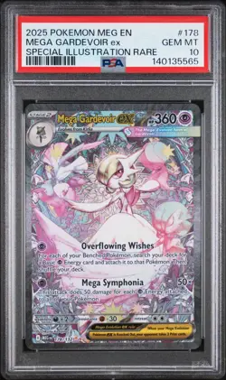 2025 Pokemon MEG En Mega Gardevoir Ex Special Illustration Rare #178 PSA 10 Gem - Image 1