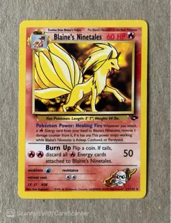 Blaine's Ninetales 21/132 - 2000 Pokemon Gym Challenge Set WOTC - Non Holo Rare - Image 1