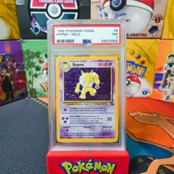 PSA 71999 Pokemon Game Unlimited Fossil Hypno 8 Holo - Image 1