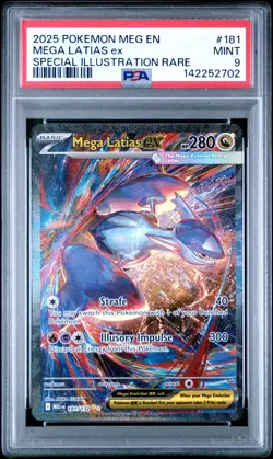 2025 Pokemon MEG En Mega Latias Ex Special Illustration Rare #181 PSA 9 Mint - Image 1