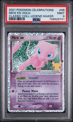 2021 POKEMON CELEBRATIONS CLASSIC COLL #88 MEW EX-HOLO PSA 9 - Image 1