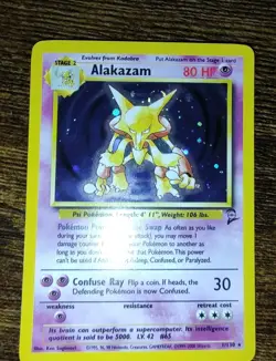 Pokemon Alakazam 1/130 Holo Rare Base Set 2 - Image 2
