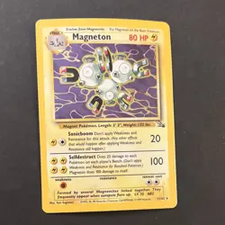 Pokemon Magneton 11/62 Fossil Holo Rare 80 HP Wizards 1999 - Image 1