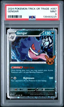 2024 POKEMON TRICK OR TRADE #057 GENGAR PSA 9 - Image 1