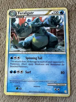 2010 Pokemon TCG HeartGold SoulSilver Feraligatr Non-holo 20/123 LP/NM - Image 1