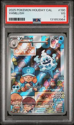 2025 POKEMON HOLIDAY CALENDAR #190 VANILLISH PSA 3 - Image 1
