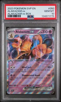134871775 Alakazam ex 2023 Pokemon Scarlet Violet 151 Promo SVP EN #050 PSA 10 - Image 1