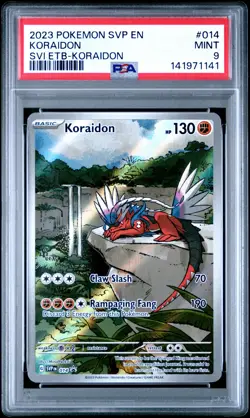 2023 POKEMON SVP SCARLET & VIOLET ETB PROMO #014 KORAIDON PSA 9 - Image 1