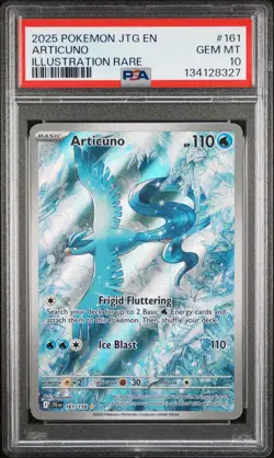2025 POKEMON JTG EN-JOURNEY TOGETHER ILLUSTRATION RARE #161 ARTICUNO PSA 10 - Image 1