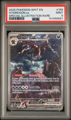 2025 POKEMON WHT EN-WHITE FLARE SPECIAL ILLUSTRATION RARE HYDREIGON EX PSA 9 - Image 1
