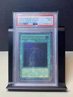 Yu-Gi-Oh! TCG Clock Tower Prison EOJ-EN048 1st Edition Ultimate Rare PSA 9 - Image 1