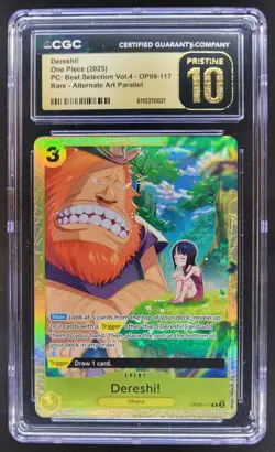 2025 ONE PIECE CCG DERESHI! RARE ALTERNATE ART OP09-117 CGC 10 PRISTINE C PT - Image 1