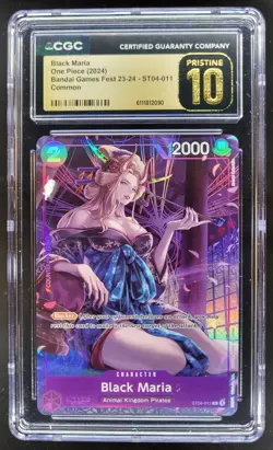 2024 ONE PIECE CCG BLACK MARIA BANDAI GAMES FEST STO4-011 CGC 10 PRISTINE B PT - Image 1