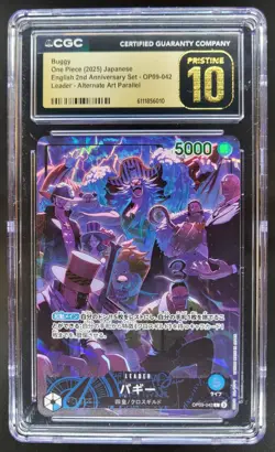 2025 ONE PIECE CCG JAPANESE BUGGY LEADER ALT ART OP09-042 CGC 10 PRISTINE D PT - Image 1