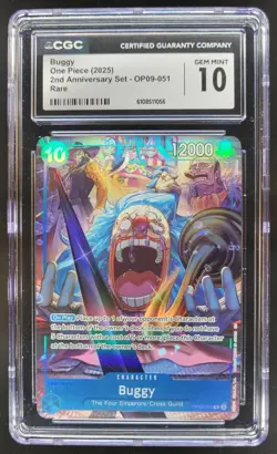 2025 ONE PIECE CCG BUGGY RARE OP09-051 CGC 10 C PT - Image 1