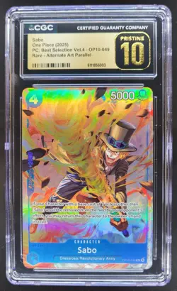 2025 ONE PIECE CCG SABO ALTERNATE ART RARE OP10-049 CGC 10 PRISTINE D PT - Image 1