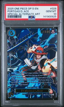 2025 ONE PIECE OP13-CARRYING ON HIS WILL #028 PORTGAS D. ACE PSA 10 - Image 1