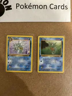 Seadra + Horsea 1st Edition Pokemon Card Lot Vintage WOTC - Image 1