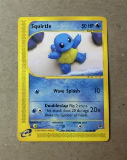 2002 Pokemon Expedition Squirtle Card 131/165 - Image 1