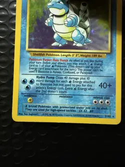 1999 Blastoise Holo Rare WOTC Pokemon Card TCG 2/102 Base Set, LP Condition - Image 4