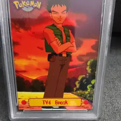 PSA 8 Pokemon Topps TV Series 1 Brock TV 4 Character Card Low Pop - Image 3