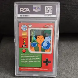 PSA 8 Pokemon Topps TV Series 1 Brock TV 4 Character Card Low Pop - Image 4