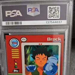 PSA 8 Pokemon Topps TV Series 1 Brock TV 4 Character Card Low Pop - Image 5