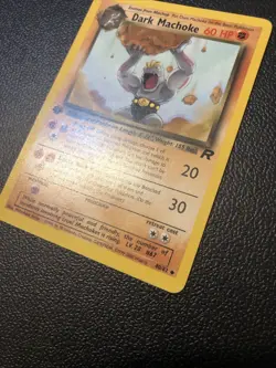 Dark Machoke 40/82 Team Rocket 1st Edition Pokemon Card In NM Condition - Image 3