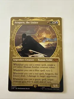 Aragorn, the Uniter - Showcase - Magic MTG 2023 Lord of the Rings NM - Image 1