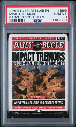 2025 MTG SECRET LAIR DROP DAILY BUGLE BREAKING NEWS IMPACT TREMORS PSA 10 - Image 1