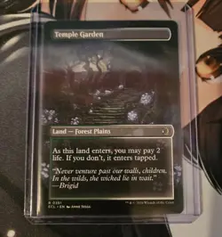 Temple Garden - Borderless Lorwyn Eclipsed MTG Pack Fresh NM+ - Image 2