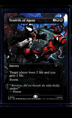 MTG Magic The Gathering SLD Secret Lair Marvel Borderless 2004 Tendrils of Agony - Image 1