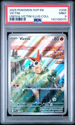 2025 POKEMON SVP VICTINI ILLUSTRATION COLLECTION PROMO #208 VICTINI PSA 9 - Image 1