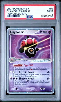 2007 POKEMON EX POWER KEEPERS #93 CLAYDOL EX-HOLO PSA 9 - Image 1