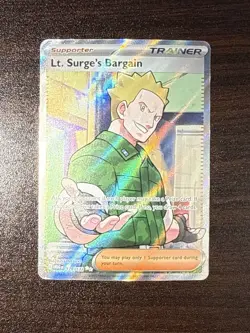 Pokemon TCG Lt. Surge’s Bargain 170/132 Ultra Rare Mega Evolutions NM Raw - Image 1