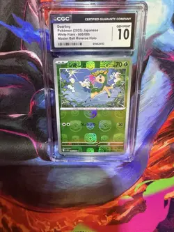 Pokemon Deerling Master Ball Reverse Holo White Flare CGC 10 Japanese - Image 1