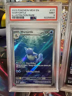 2023 Pokemon Squirtle Wartortle Blastoise ex PSA 9 Illustration Rare Trio 151 - Image 2