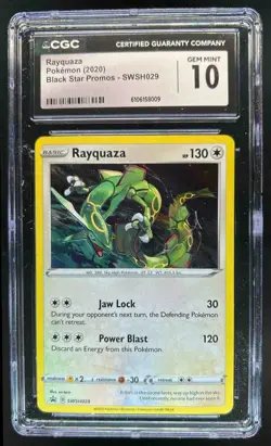 2020 Pokemon SWSH Black Star Promos Rayquaza #SWSH029 CGC 10 - Image 1