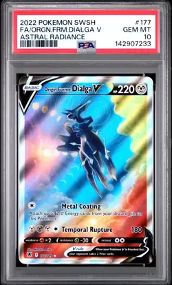 2022 POKEMON SWORD & SHIELD ASTRAL RADIANCE FA/ORIGIN FORME DIALGA V PSA 10 - Image 1