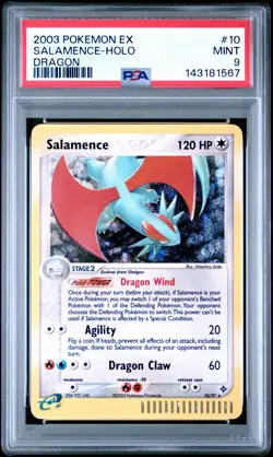 2003 POKEMON EX DRAGON #10 SALAMENCE-HOLO PSA 9 - Image 1