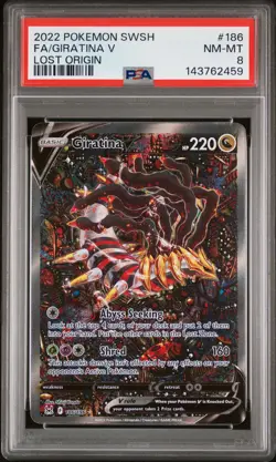 2022 POKEMON SWORD & SHIELD LOST ORIGIN #186 FULL ART/GIRATINA V PSA 8 - Image 1