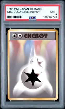 1996 POKEMON BASE SET JAPANESE DOUBLE COLORLESS ENERGY PSA 9 - Image 1