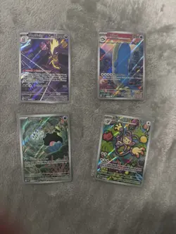 Lot of Four English Pokemon TCG Cards Near Mint Condition - Image 1