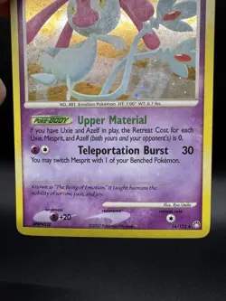 Pokemon TCG Mesprit 14/123 Diamond Pearl Mysterious Treasures Holo - HP/Damaged - Image 4