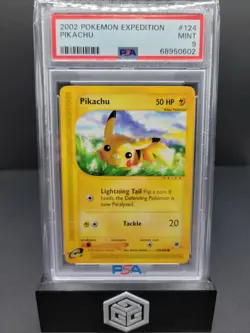 2002 Pokemon Expedition #124/165 Pikachu PSA 9 Mint - Image 1